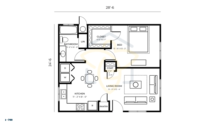 I-700 Accessory Dwelling Unit floor plan graphic