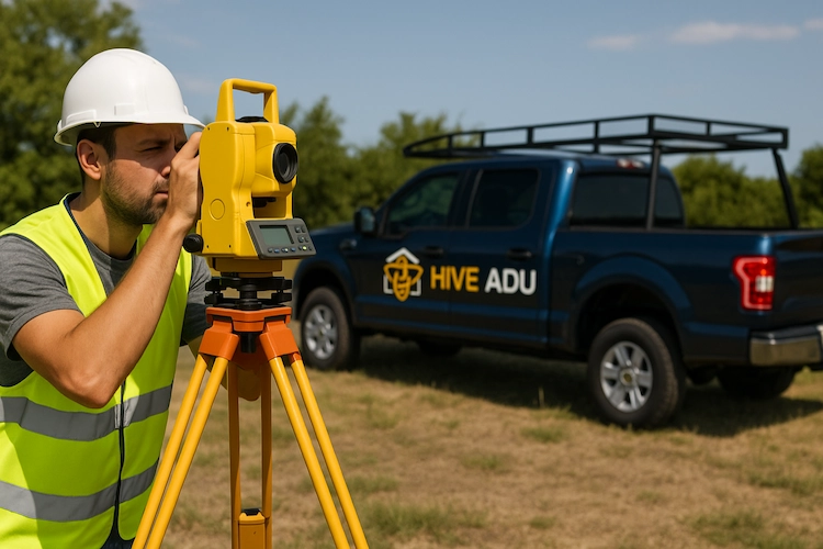 Adu construction service on site in Santa Barbara.